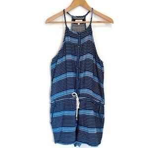 Lou & Grey Nautical Halter Neck Striped Beach Romper - Size‎ Large